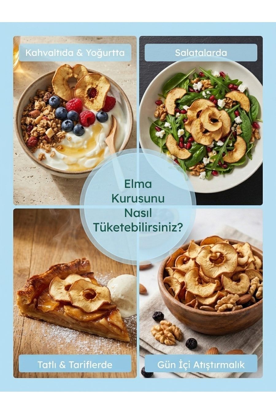 Geotermisk tørrede æblechips 50 g — 3