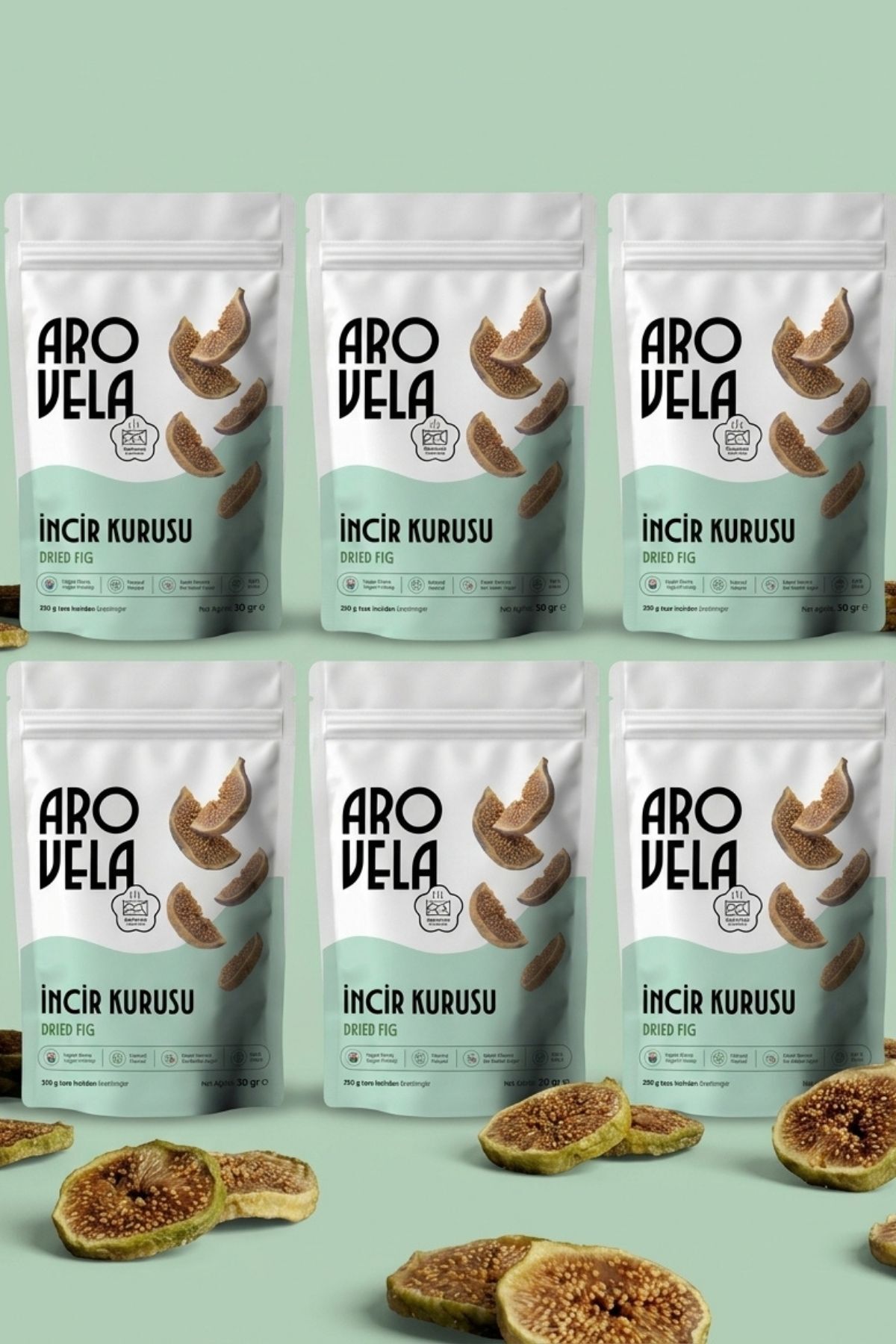 Geothermisch getrocknete Feigenchips 6 × 50 g