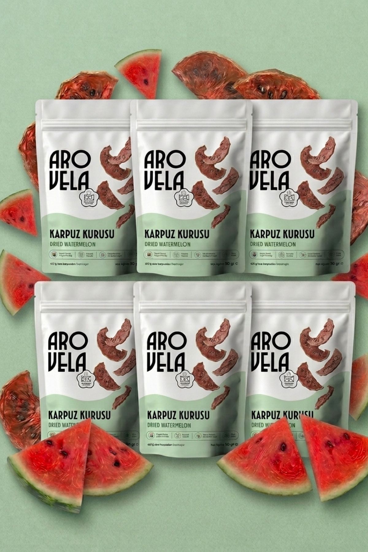 Geothermisch getrocknete Wassermelonenchips 6 × 50 g