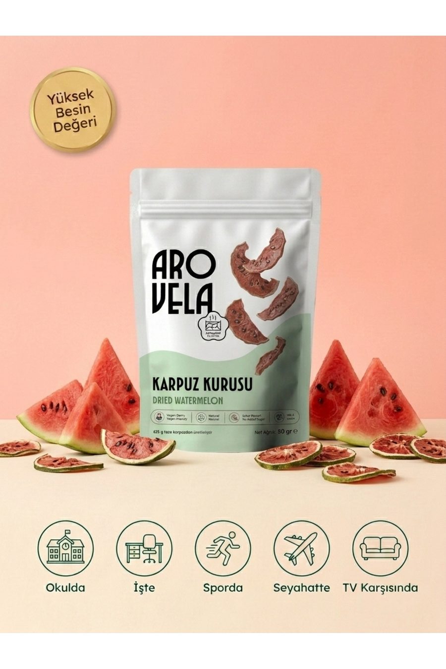 Geothermisch getrocknete Wassermelonenchips 6 × 50 g — 4