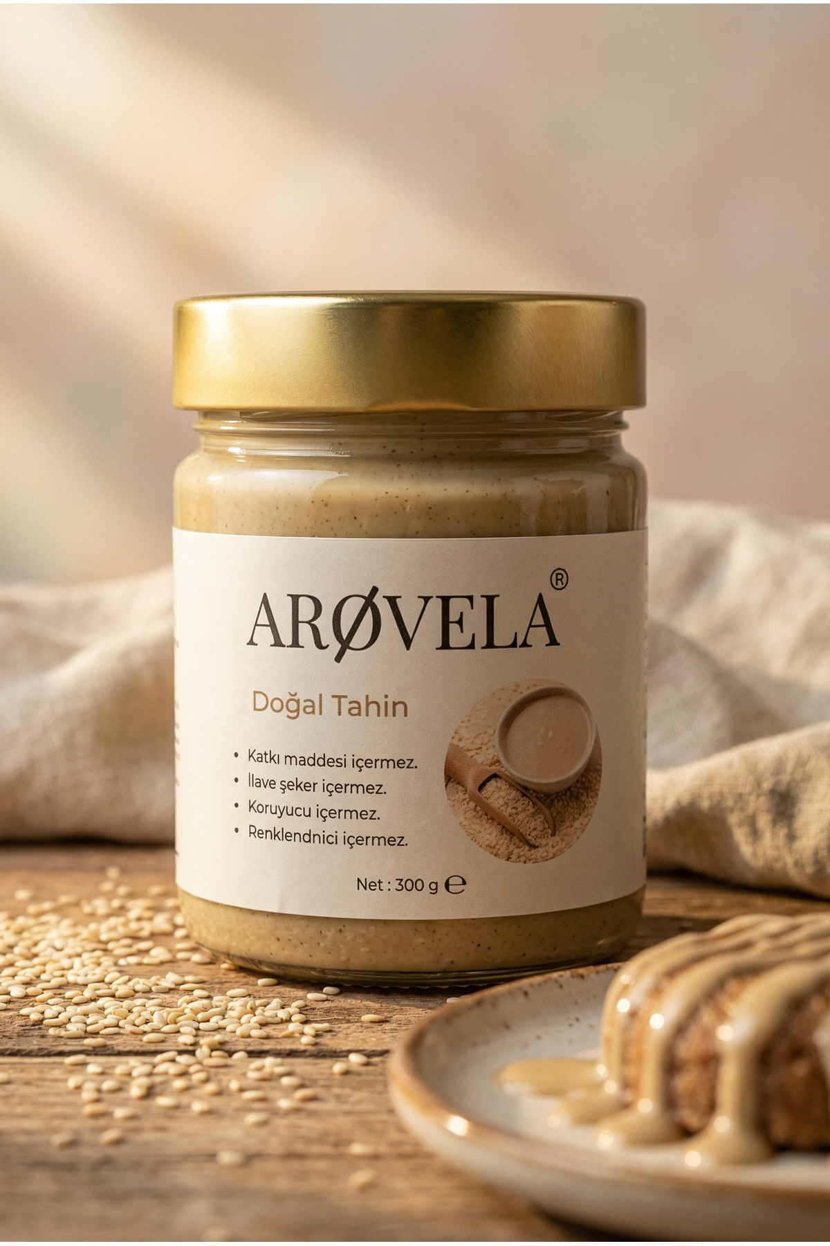 Einfach geröstetes Sesam-Tahin 300 g