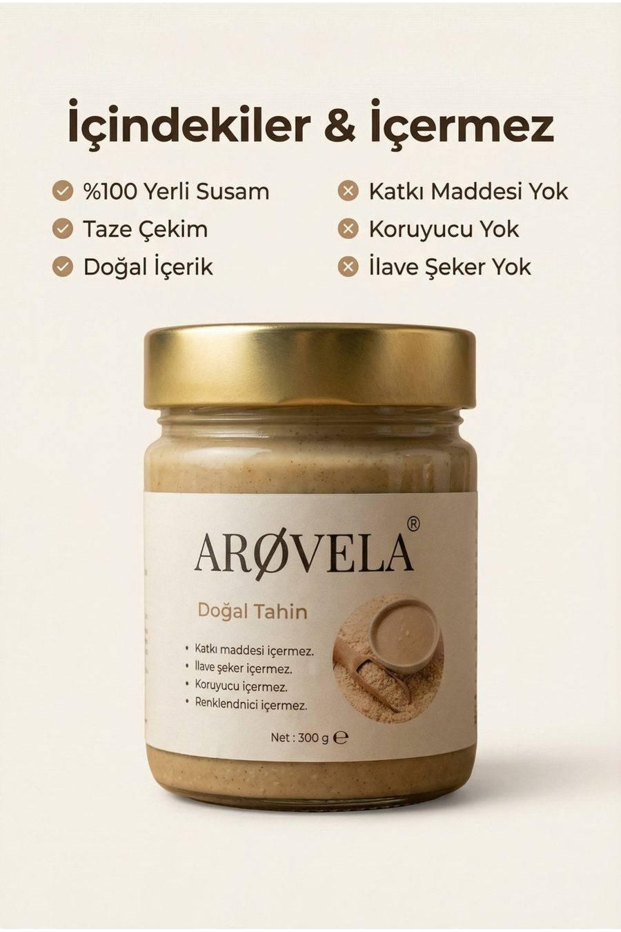 Tahini natural de un solo tostado 2 × 300 g — 3