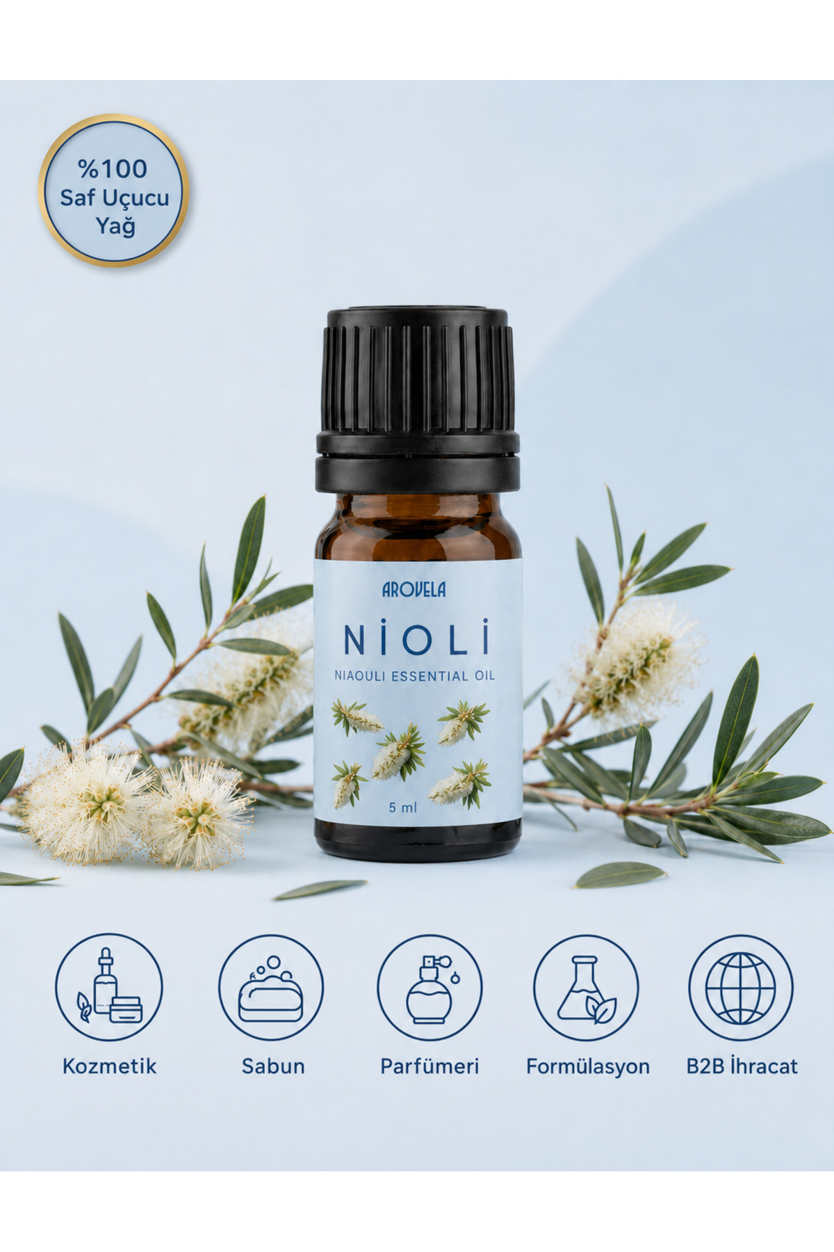 Reines ätherisches Niaouliöl (Melaleuca quinquenervia) 5 ml
