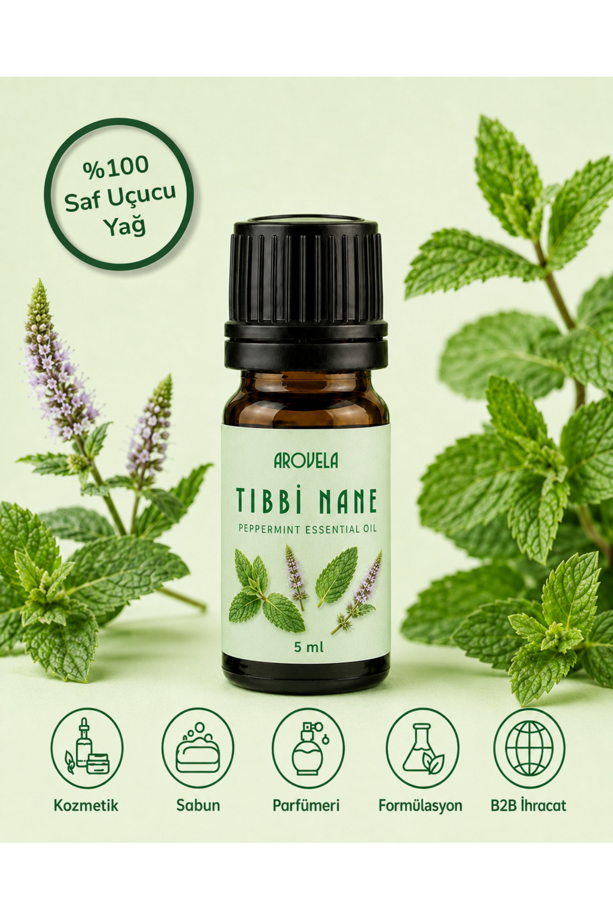 Reines ätherisches Pfefferminzöl (Mentha piperita) 5 ml