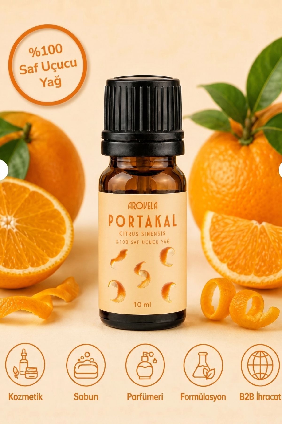 Reines ätherisches Orangenöl (Citrus sinensis) 10 ml