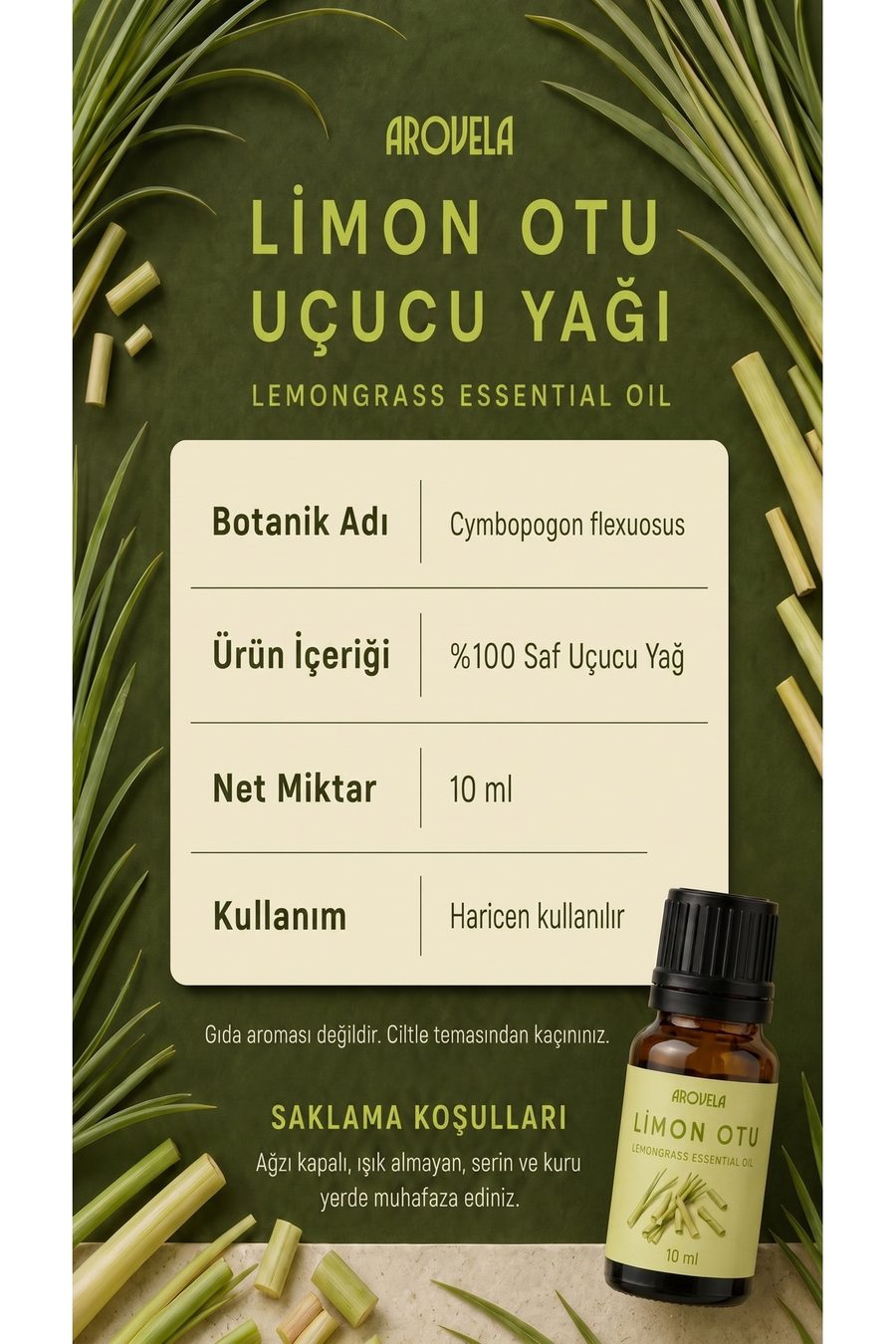 100% 纯柠檬草精油（Cymbopogon flexuosus）10 ml — 3